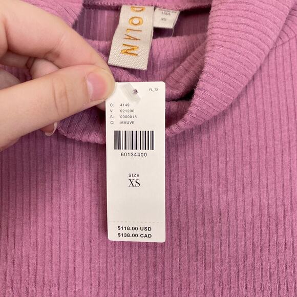 NWT ANTHROPOLOGIE Dolan Alissa Maxi Dress Pink Mauve Size XS Ribbed Casual New - Picture 7 of 10